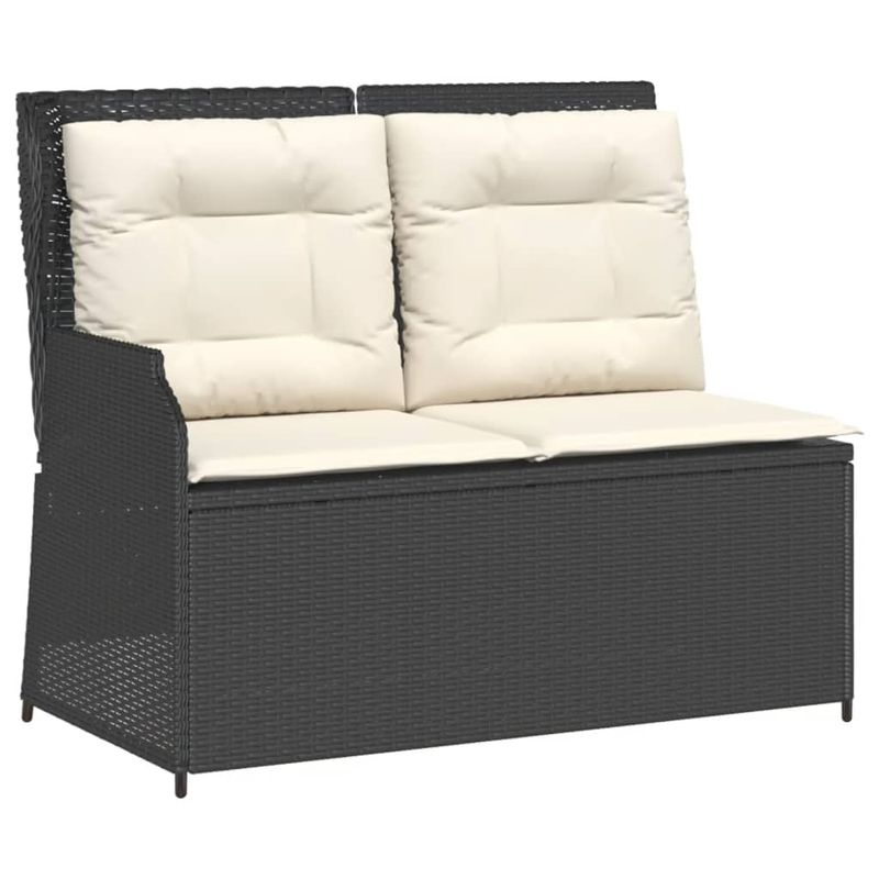 Casa si Gradina - Gradina si terasa - Mobilier exterior - Seturi mobila gradina - Set mobilier relaxare gradina 4 piese cu perne poliratan negru - Infinity.ro