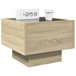 Casa si Gradina - Mobilier - Comode si corpuri - Noptiere - Noptiera cu LED infinity, stejar sonoma, 40x40x30 cm - Infinity.ro