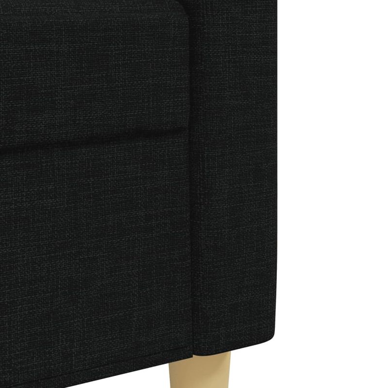 Casa si Gradina - Mobilier - Seturi de mobilier - Seturi living - Set de canapele cu taburet, 3 piese, negru, textil - Infinity.ro