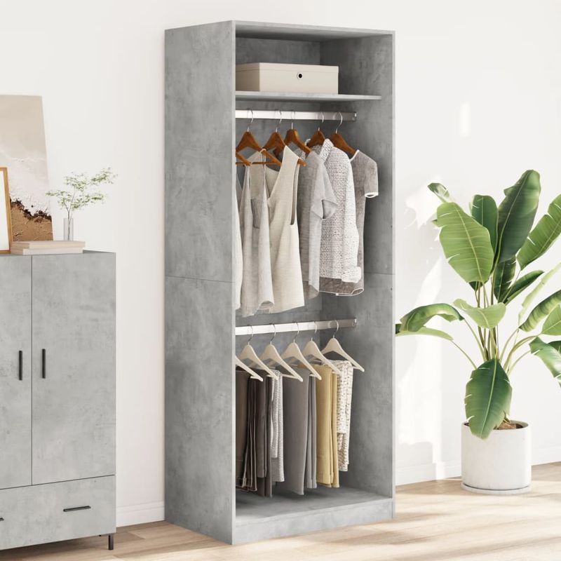 Casa si Gradina - Mobilier - Dulapuri si sifoniere - Sifoniere - Sifonier, gri beton, 80x50x200 cm, lemn prelucrat, cantitate 1 raft - Infinity.ro