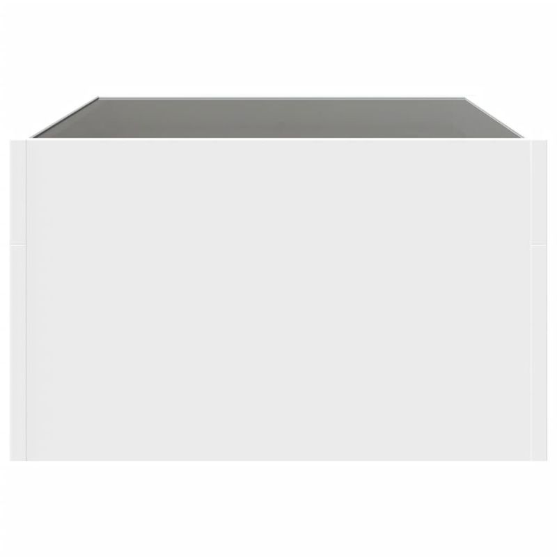 Casa si Gradina - Mobilier - Mese si birouri - Masute de cafea - Masuta de cafea cu LED infinity, alb, 70x50x30 cm - Infinity.ro