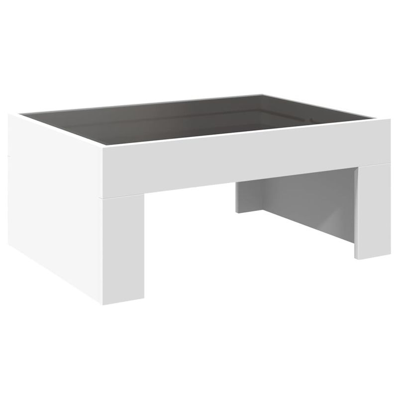 Casa si Gradina - Mobilier - Mese si birouri - Masute de cafea - Masuta de cafea cu LED infinity, alb, 70x50x30 cm - Infinity.ro