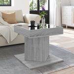 Casa si Gradina - Mobilier - Mese si birouri - Masute de cafea - Masuta de cafea cu LED sonoma gri 50x50x45cm lemn prelucrat - Infinity.ro