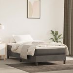 Casa si Gradina - Mobilier - Saltele si somiere - Saltele - Saltea de pat cu arcuri, gri inchis, 100x210x20 cm, catifea - Infinity.ro