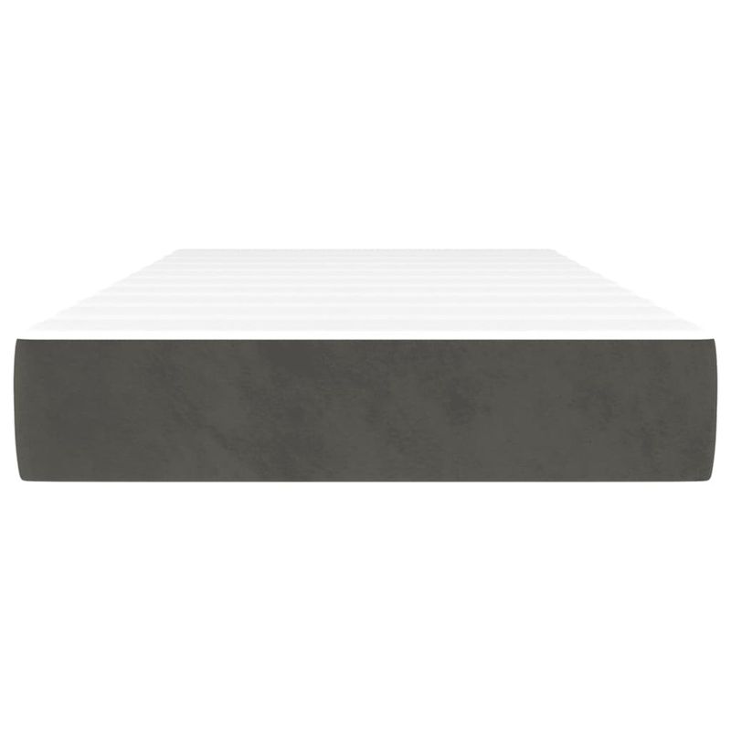 Casa si Gradina - Mobilier - Saltele si somiere - Saltele - Saltea de pat cu arcuri, gri inchis, 100x210x20 cm, catifea - Infinity.ro