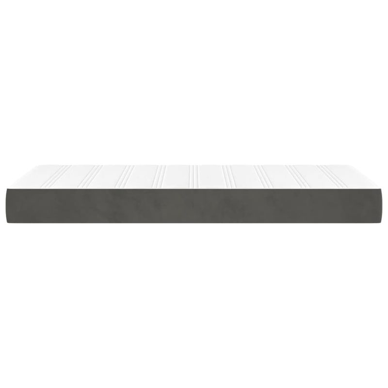 Casa si Gradina - Mobilier - Saltele si somiere - Saltele - Saltea de pat cu arcuri, gri inchis, 100x210x20 cm, catifea - Infinity.ro