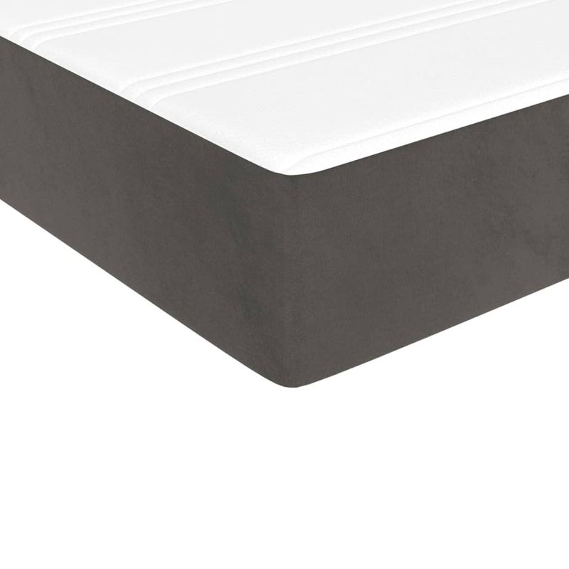 Casa si Gradina - Mobilier - Saltele si somiere - Saltele - Saltea de pat cu arcuri, gri inchis, 100x210x20 cm, catifea - Infinity.ro