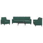 Casa si Gradina - Mobilier - Seturi de mobilier - Seturi living - Set canapele cu perne/rulouri, 4 piese, verde inchis, catifea - Infinity.ro