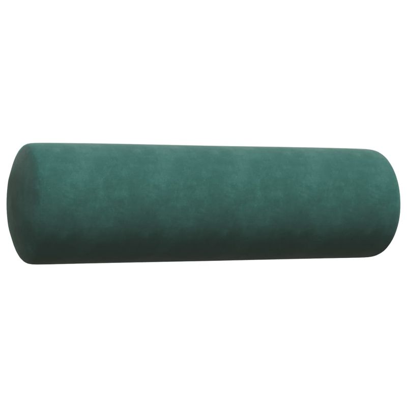 Casa si Gradina - Mobilier - Seturi de mobilier - Seturi living - Set canapele cu perne/rulouri, 4 piese, verde inchis, catifea - Infinity.ro
