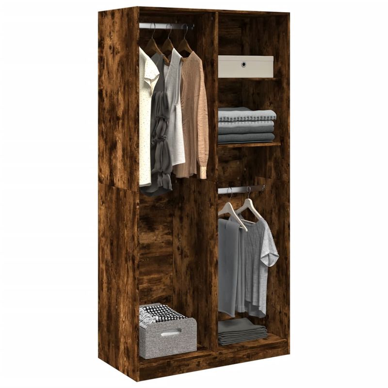 Casa si Gradina - Mobilier - Dulapuri si sifoniere - Sifoniere - Sifonier, stejar afumat, 100x50x200 cm, lemn prelucrat, cantitate 2 rafturi - Infinity.ro