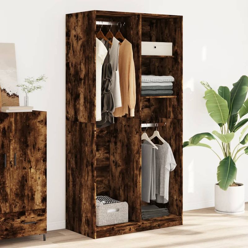 Casa si Gradina - Mobilier - Dulapuri si sifoniere - Sifoniere - Sifonier, stejar afumat, 100x50x200 cm, lemn prelucrat, cantitate 2 rafturi - Infinity.ro