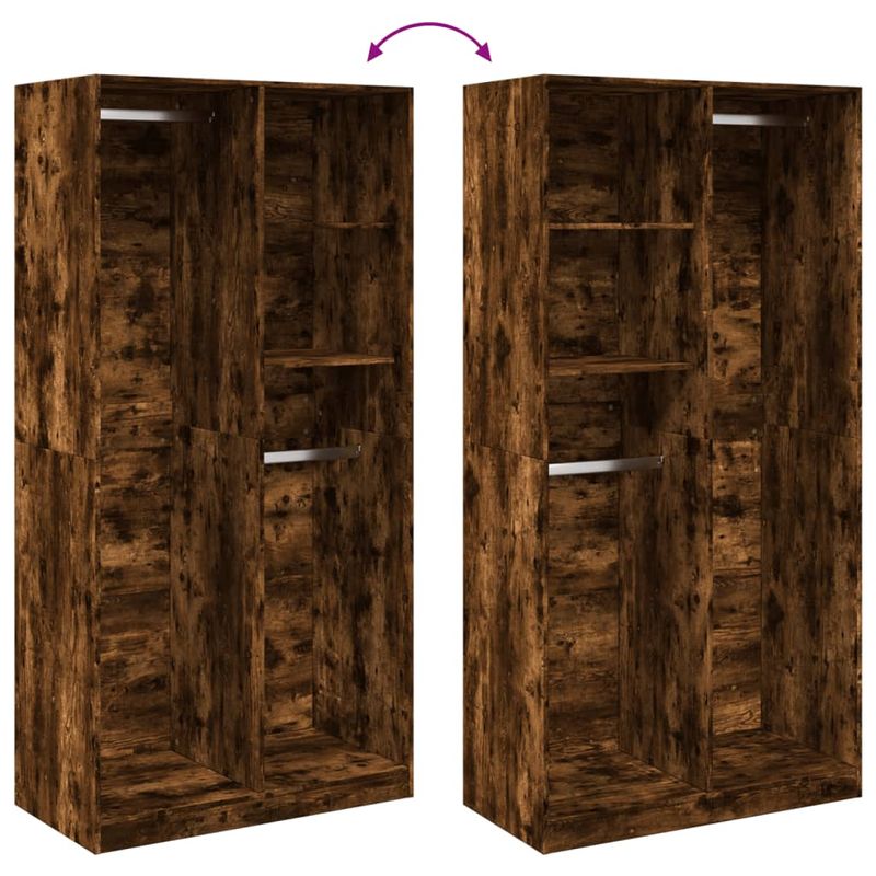 Casa si Gradina - Mobilier - Dulapuri si sifoniere - Sifoniere - Sifonier, stejar afumat, 100x50x200 cm, lemn prelucrat, cantitate 2 rafturi - Infinity.ro