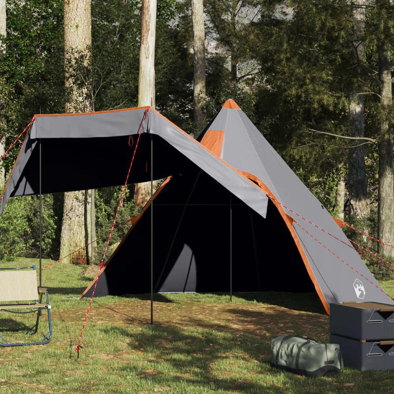 Sport si Outdoor - Camping - Corturi camping - Cort de camping tipi pentru 5 persoana, gri, impermeabil - Infinity.ro