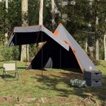 Sport si Outdoor - Camping - Corturi camping - Cort de camping tipi pentru 5 persoana, gri, impermeabil - Infinity.ro