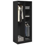 Casa si Gradina - Mobilier - Dulapuri si sifoniere - Sifoniere - Sifonier, negru, 80x50x200 cm, lemn prelucrat, cantitate 2 rafturi - Infinity.ro