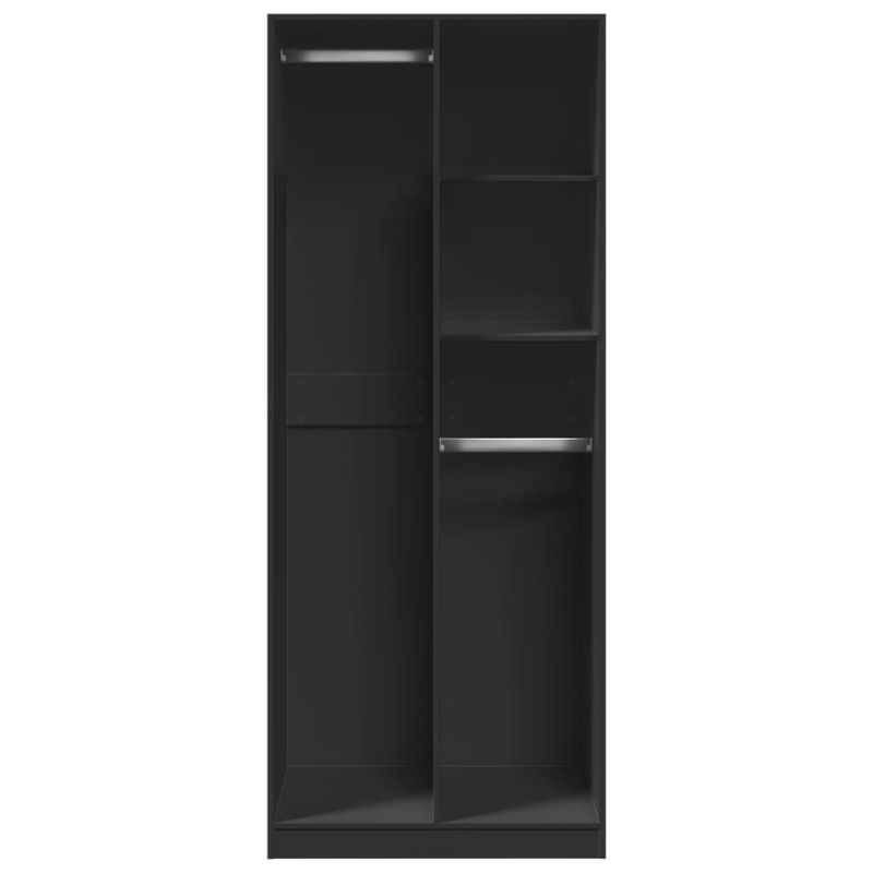 Casa si Gradina - Mobilier - Dulapuri si sifoniere - Sifoniere - Sifonier, negru, 80x50x200 cm, lemn prelucrat, cantitate 2 rafturi - Infinity.ro