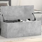 Casa si Gradina - Mobilier - Organizare si depozitare - Cutii depozitare - Cutie de depozitare, gri beton, 90x35x35 cm, lemn prelucrat - Infinity.ro
