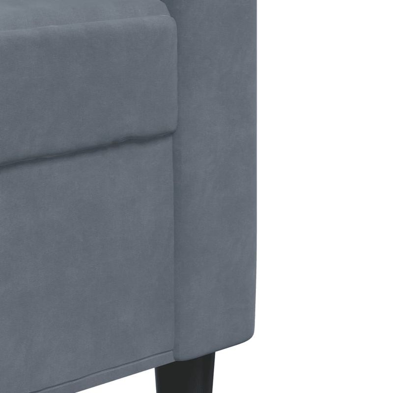 Casa si Gradina - Mobilier - Seturi de mobilier - Seturi living - Set de canapele cu perne, 3 piese, gri inchis, catifea - Infinity.ro
