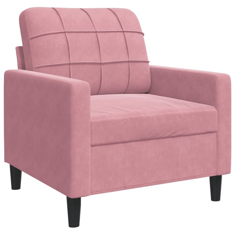 Casa si Gradina - Mobilier - Seturi de mobilier - Seturi living - Set canapele cu perne/rulouri, 3 piese, roz, catifea - Infinity.ro