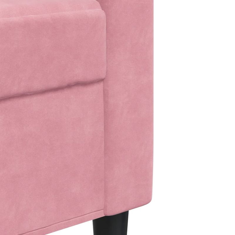 Casa si Gradina - Mobilier - Seturi de mobilier - Seturi living - Set canapele cu perne/rulouri, 3 piese, roz, catifea - Infinity.ro