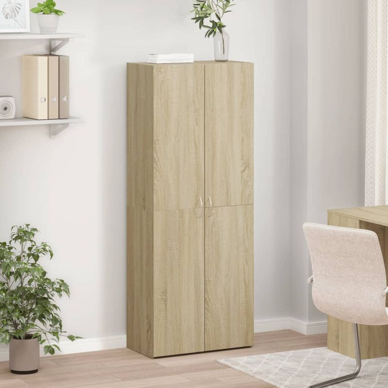 Casa si Gradina - Constructii - Depozitare, transport si protectie - Rafturi, fisete si vestiare - Fiset, stejar sonoma, 60x32x153 cm, lemn prelucrat - Infinity.ro