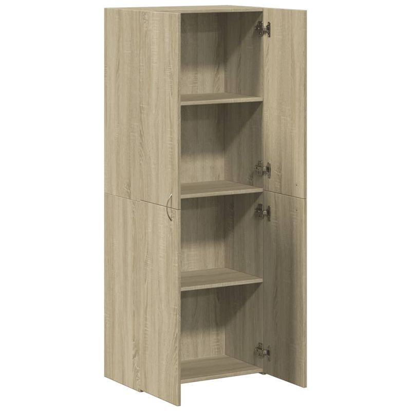 Casa si Gradina - Constructii - Depozitare, transport si protectie - Rafturi, fisete si vestiare - Fiset, stejar sonoma, 60x32x153 cm, lemn prelucrat - Infinity.ro