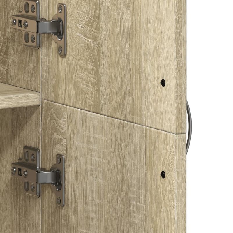 Casa si Gradina - Constructii - Depozitare, transport si protectie - Rafturi, fisete si vestiare - Fiset, stejar sonoma, 60x32x153 cm, lemn prelucrat - Infinity.ro