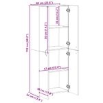 Casa si Gradina - Constructii - Depozitare, transport si protectie - Rafturi, fisete si vestiare - Fiset, stejar sonoma, 60x32x153 cm, lemn prelucrat - Infinity.ro