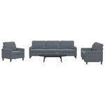 Casa si Gradina - Mobilier - Seturi de mobilier - Seturi living - Set de canapele cu perne, 4 piese, gri inchis, catifea - Infinity.ro