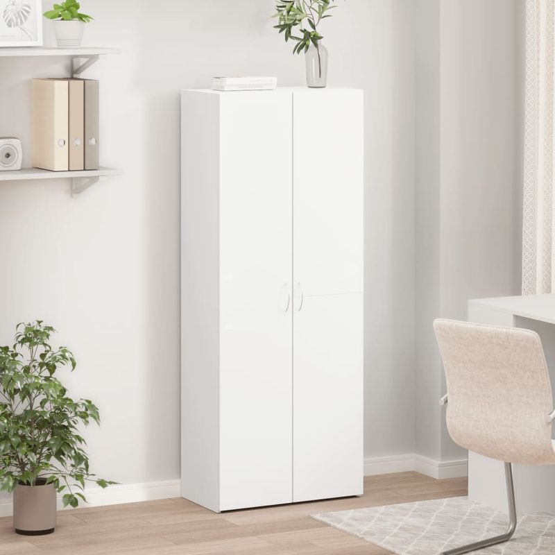 Casa si Gradina - Constructii - Depozitare, transport si protectie - Rafturi, fisete si vestiare - Fiset, alb, 60x32x153 cm, lemn prelucrat - Infinity.ro