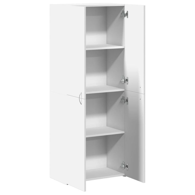 Casa si Gradina - Constructii - Depozitare, transport si protectie - Rafturi, fisete si vestiare - Fiset, alb, 60x32x153 cm, lemn prelucrat - Infinity.ro