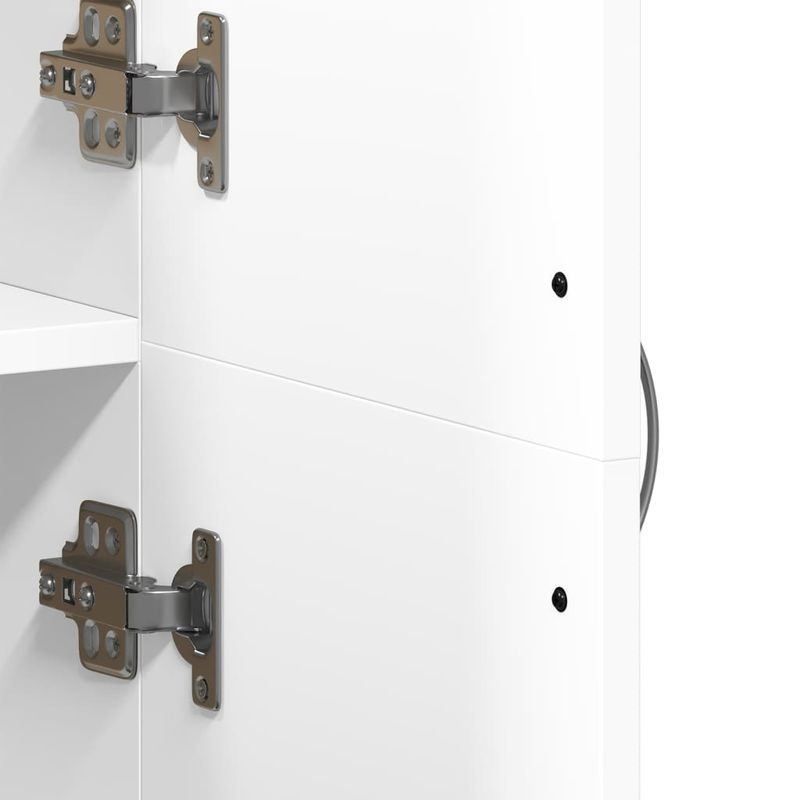 Casa si Gradina - Constructii - Depozitare, transport si protectie - Rafturi, fisete si vestiare - Fiset, alb, 60x32x153 cm, lemn prelucrat - Infinity.ro
