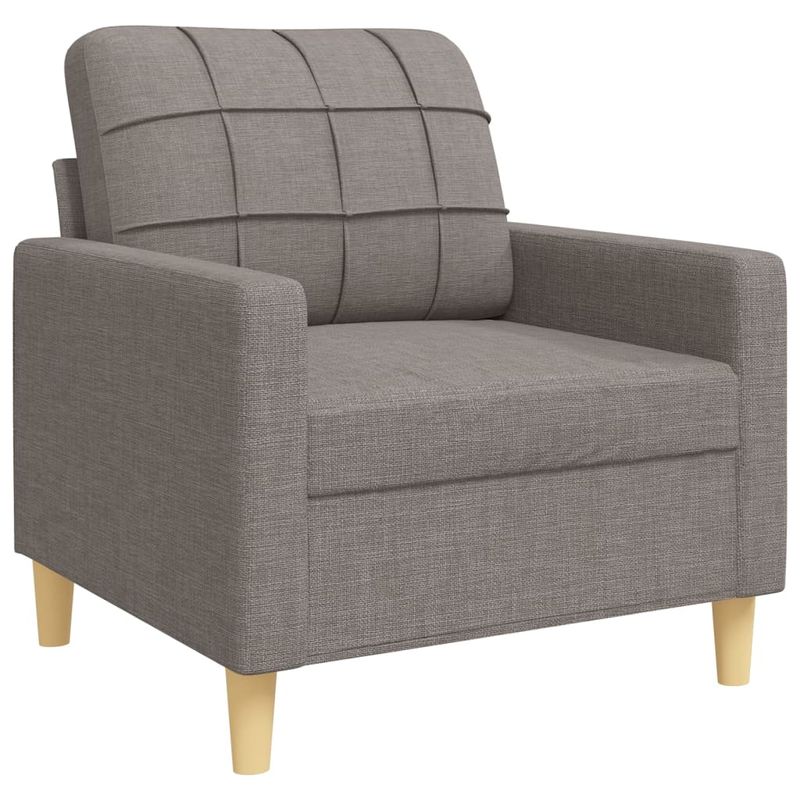 Casa si Gradina - Mobilier - Seturi de mobilier - Seturi living - Set de canapele cu perne, 3 piese, gri taupe, textil - Infinity.ro