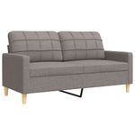 Casa si Gradina - Mobilier - Seturi de mobilier - Seturi living - Set de canapele cu perne, 3 piese, gri taupe, textil - Infinity.ro