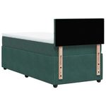 Casa si Gradina - Mobilier - Paturi si accesorii - Paturi - Pat box spring cu saltea, verde inchis, 100x200 cm, catifea - Infinity.ro