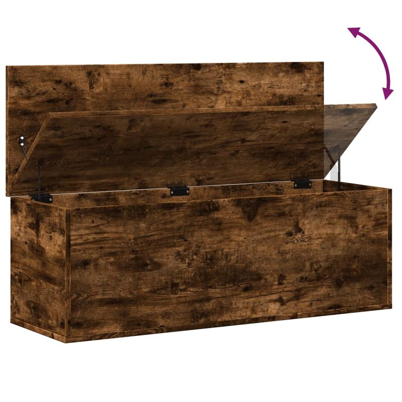 Casa si Gradina - Mobilier - Organizare si depozitare - Cutii depozitare - Cutie de depozitare, stejar fumuriu, 102x35x35cm lemn prelucrat - Infinity.ro