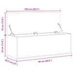 Casa si Gradina - Mobilier - Organizare si depozitare - Cutii depozitare - Cutie de depozitare, stejar fumuriu, 102x35x35cm lemn prelucrat - Infinity.ro