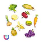 Jucarii, Copii si Bebe - Jucarii si jocuri - Jucarii de rol - Bucatarii copii - Set magnetic - Invat legume si fructe in lb. engleza - Infinity.ro