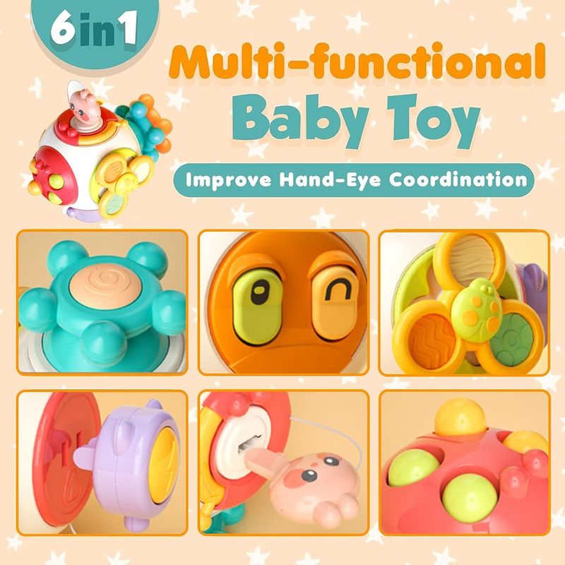 Jucarii, Copii si Bebe - Jucarii si jocuri - Jucarii bebelusi - Jucarii interactive bebelusi - Cub de activitati, 6 in 1, Montessori, ABS, Pentru copii cu varsta intre 1 si 2 ani - Infinity.ro