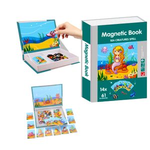 Carte magnetica puzzle pentru copii - Figurine Marine