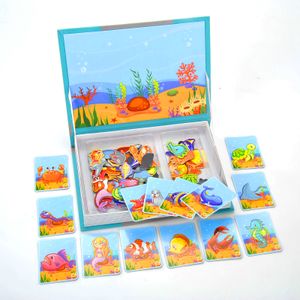 Carte magnetica puzzle pentru copii - Figurine Marine