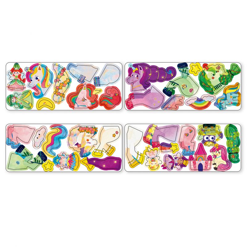 Jucarii, Copii si Bebe - Jucarii si jocuri - Jocuri si puzzle - Puzzle - Puzzle magnetic in cutie metalica, joc de potrivire si asociere - Unicorni - Infinity.ro