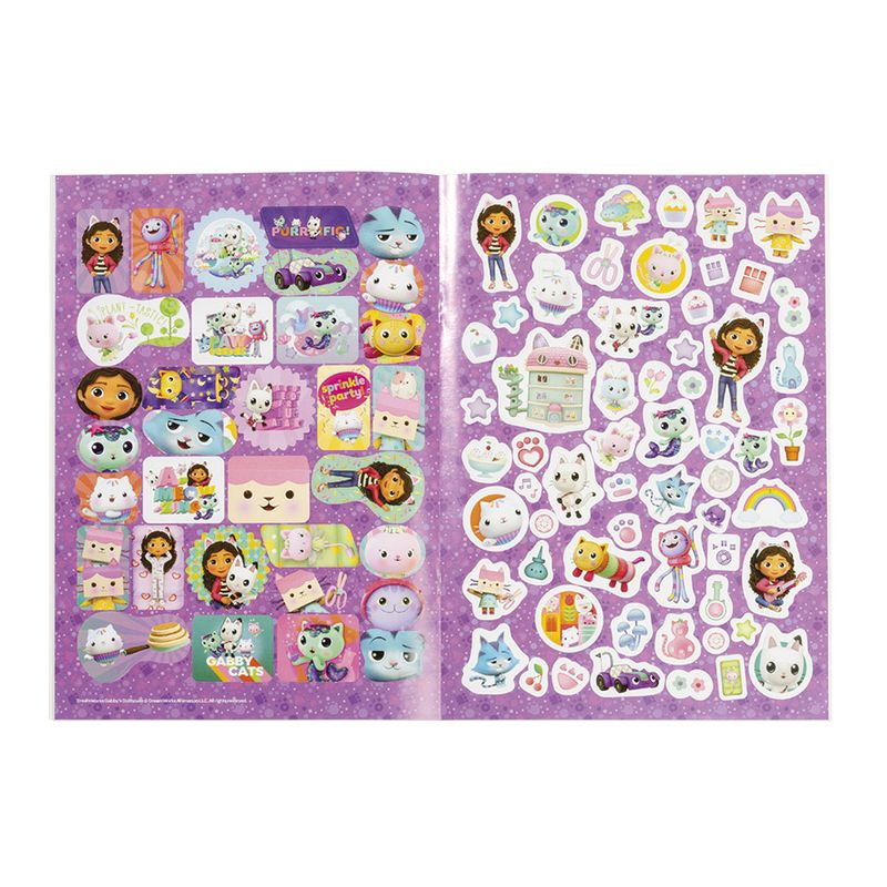 Carti si Birotica - Carti - Carti pentru copii - Carti de colorat - Carte de colorat cu abtibilduri repozitionabile Gabby s Dollhouse - Infinity.ro