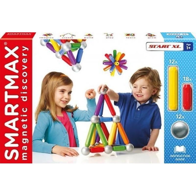 Jucarii, Copii si Bebe - Jucarii si jocuri - Seturi de constructie si cuburi - Seturi de constructie - Set de constructie - SmartMax Set educativ Start XL (42 piese) - Infinity.ro