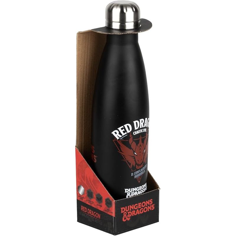 Casa si Gradina - Bucatarie si vesela - Accesorii bar - Termosuri si Cani termos - Termos Dungeons & Dragons otel inoxidabil 500 ml, rosu/negru - Infinity.ro