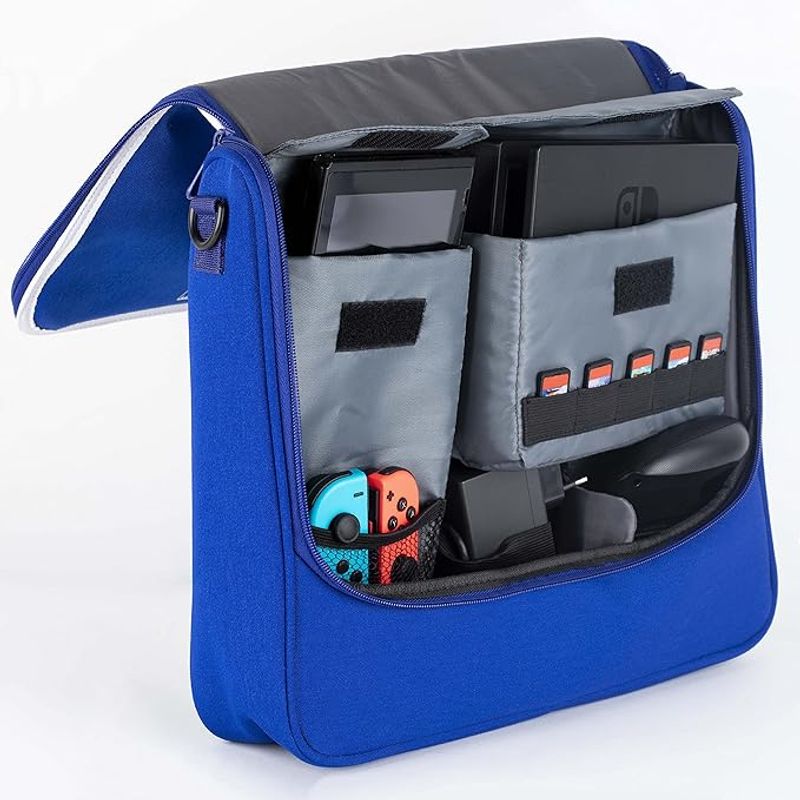 Sport si Outdoor - Articole de voiaj - Genti voiaj - Geanta pentru Nintendo Switch, Konix, My Hero Academia, albastru - Infinity.ro