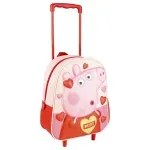 Fashion, accesorii si bijuterii - Copii - Accesorii copii - Genti si rucsacuri copii - Ghiozdan Peppa Pig cu maner si roti pentru copii, 26 x 31 x 10 cm - Infinity.ro