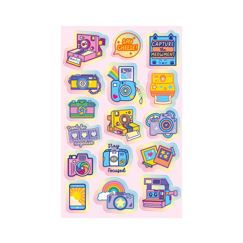 Carti si Birotica - Rechizite - Abtibilduri - Abtibilduri holografice Stickiville Cute Cameras - Infinity.ro