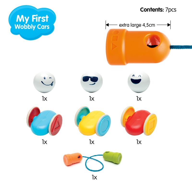 Jucarii, Copii si Bebe - Jucarii si jocuri - Seturi de constructie si cuburi - Seturi de constructie - Set de constructie - Set SMARTMAX My first wobbly cars - Infinity.ro