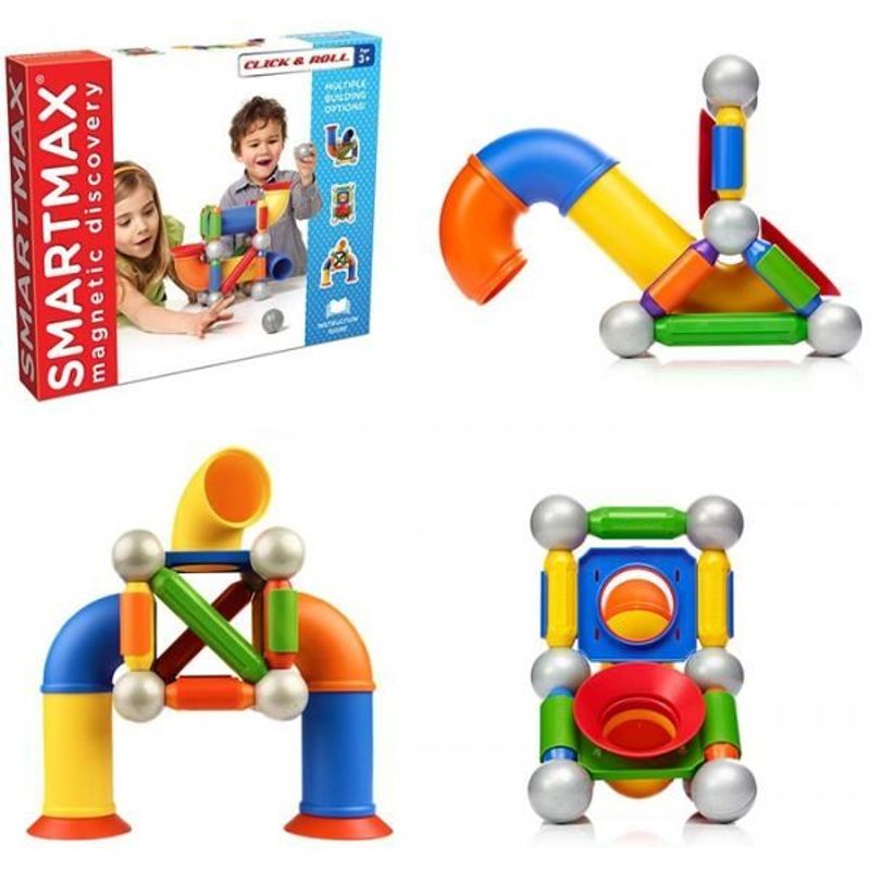 Jucarii, Copii si Bebe - Jucarii si jocuri - Seturi de constructie si cuburi - Seturi de constructie - Set de constructie - SMARTMAX PLAY - Ball Run Fun Click & Roll - Infinity.ro